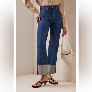 Tu Es Mon Tresor Wome’s Carnelian Rigid High Rise Straight Leg Jeans Size 24